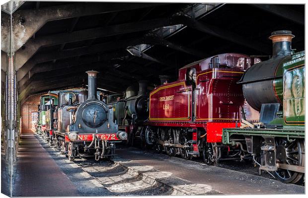 The Engine Shed, Bluebell Railway Canvas Print by Steve Liptrot