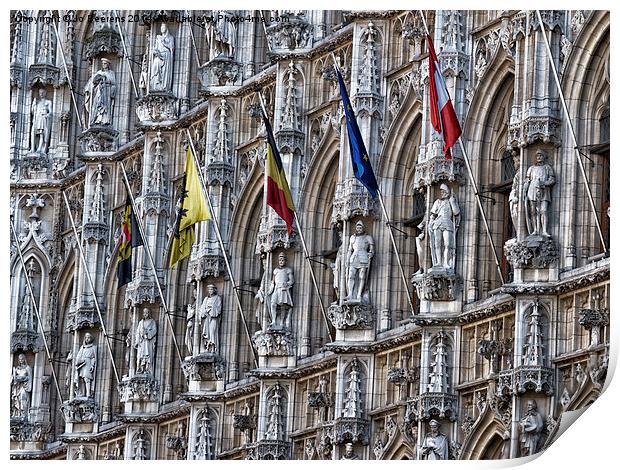Leuven town hall Print by Jo Beerens