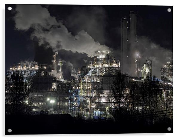 The Fiery Heart of Scottish Industry Acrylic by Tommy Dickson
