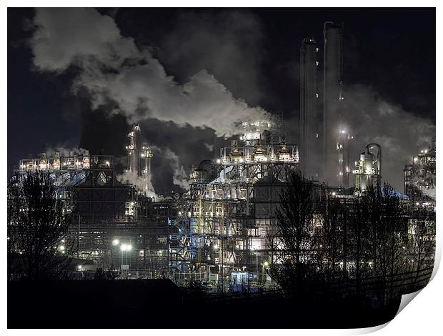 The Fiery Heart of Scottish Industry Print by Tommy Dickson