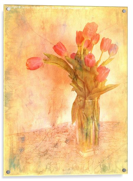 Tulip Time Acrylic by Jacqui Kilcoyne