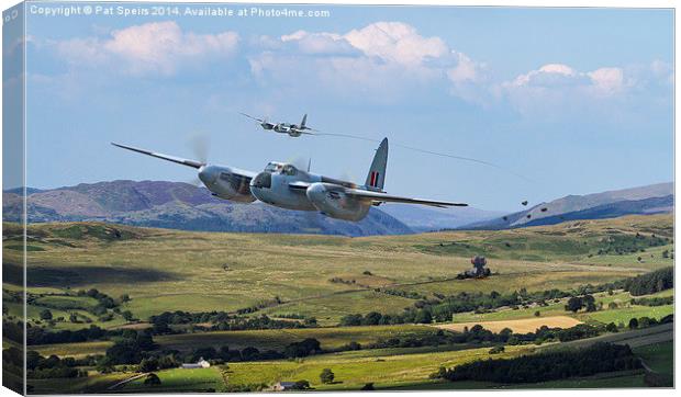 RAF Mosquito - Train Buster Canvas Print by Pat Speirs