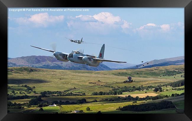 RAF Mosquito - Train Buster Framed Print by Pat Speirs