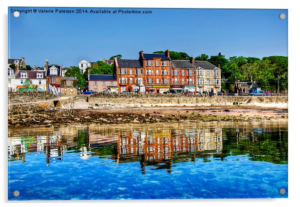 Millport Beach Reflection Acrylic by Valerie Paterson