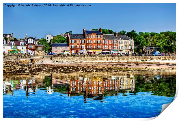 Millport Beach Reflection Print by Valerie Paterson