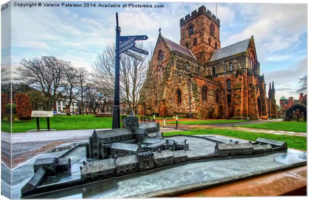 Carlisle Cathedral and Model Canvas Print by Valerie Paterson