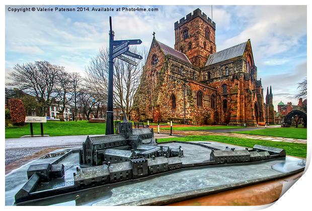 Carlisle Cathedral and Model Print by Valerie Paterson
