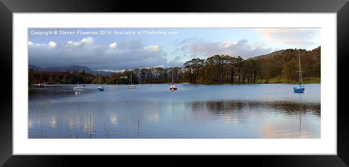 Panoramic Lake Coniston Framed Mounted Print by Steven Plowman