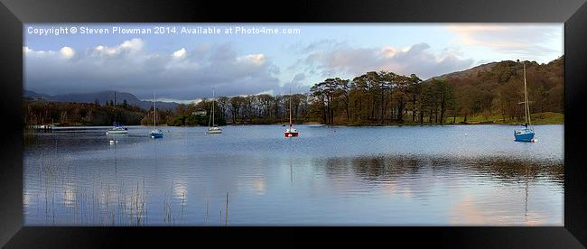 Panoramic Lake Coniston Framed Print by Steven Plowman