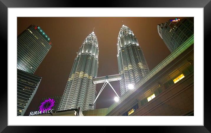 Petronas Towers Kuala Lumpur Framed Mounted Print by Mark McDermott