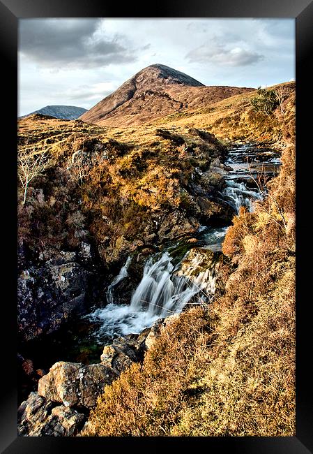Isle of Skye Waterfall Framed Print by Jacqi Elmslie
