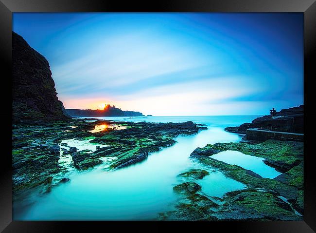 Seaclff Sunset Framed Print by Kevin Ainslie