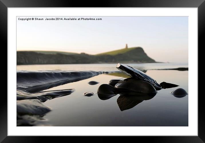 Reflected Pebbles Framed Mounted Print by Shaun Jacobs