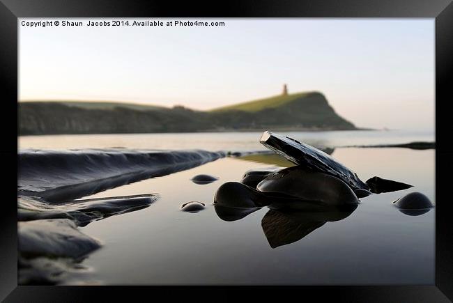 Reflected Pebbles Framed Print by Shaun Jacobs