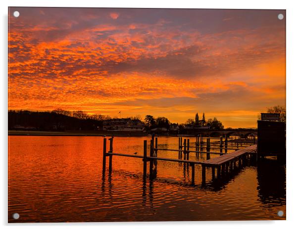 Henley sunrise 2 Acrylic by Oxon Images