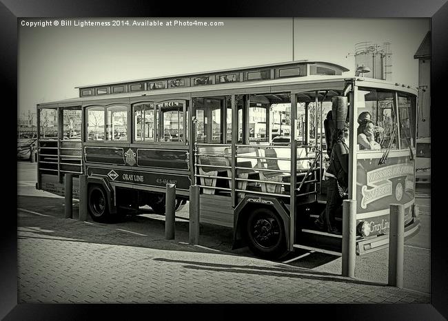 San Francisco Tram Car Framed Print by Bill Lighterness