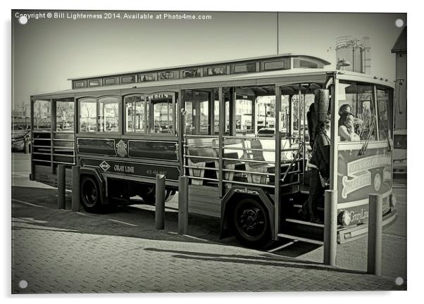 San Francisco Tram Car Acrylic by Bill Lighterness