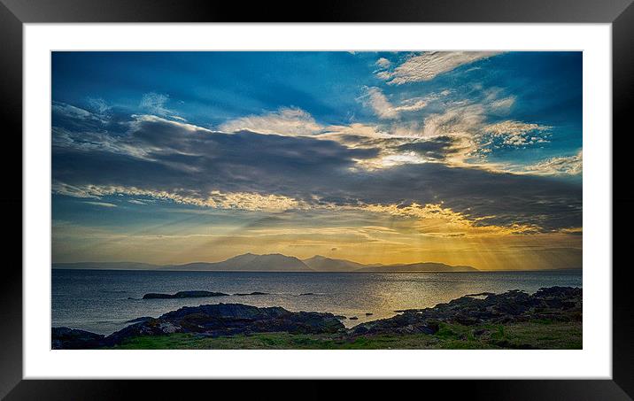 Portencross Sunset Framed Mounted Print by Geo Harris