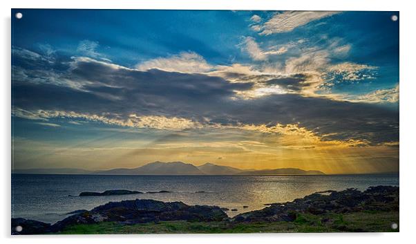 Portencross Sunset Acrylic by Geo Harris