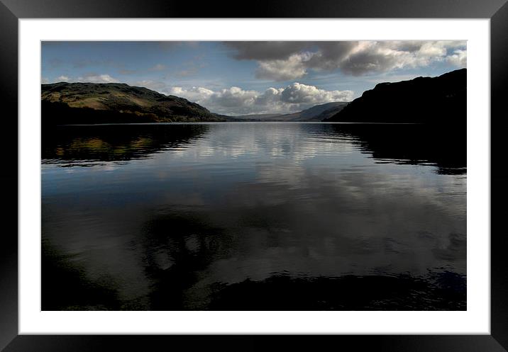 Ulleswater reflection Framed Mounted Print by Chris Barker