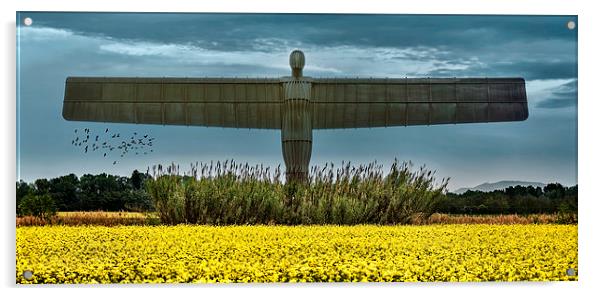 The Angel of the North Acrylic by Guido Parmiggiani