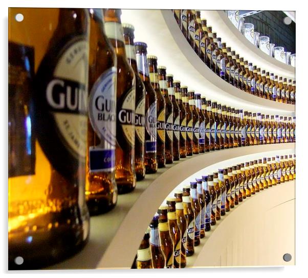 GUINNESS BOTTLES Acrylic by Anthony Kellaway