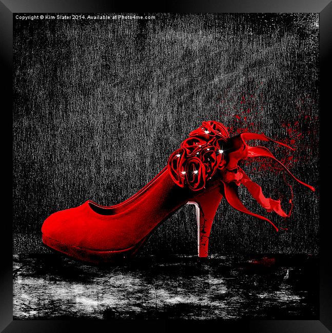 The Red Shoe Framed Print by Kim Slater