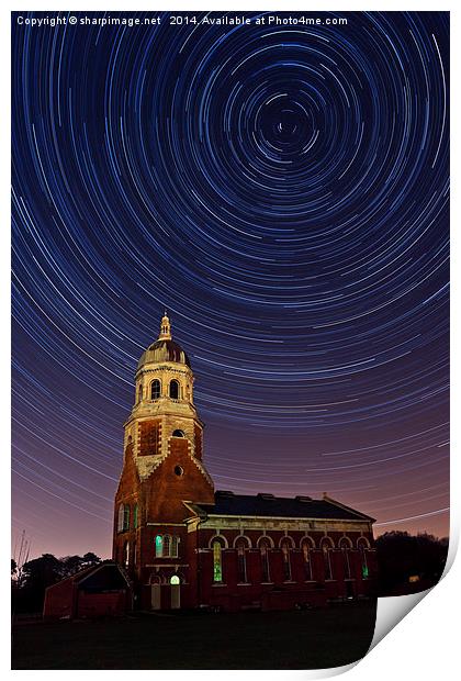 Netley Chapel Startrails Print by Sharpimage NET