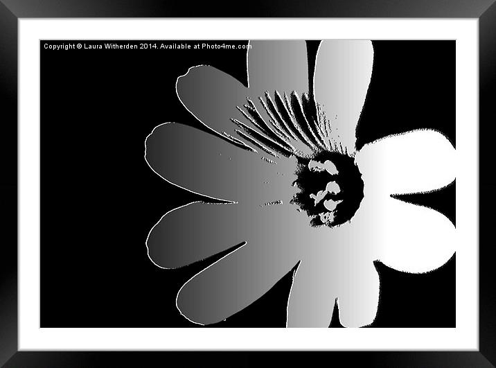 Flower Print Framed Mounted Print by Laura Witherden