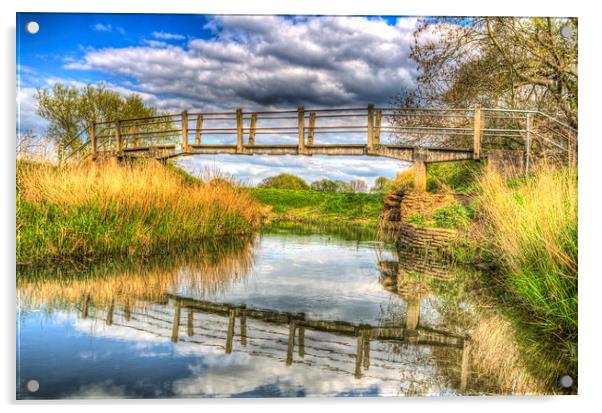 The Bridge at Abridge Acrylic by David Pyatt