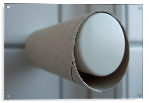 Help -empty toilet paper roll Acrylic by Matthias Hauser