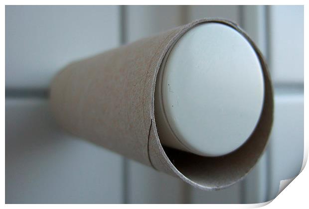 Help -empty toilet paper roll Print by Matthias Hauser