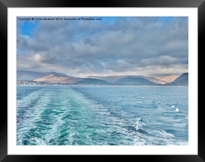 Leaving Isle of Arran Framed Mounted Print by Lilian Marshall