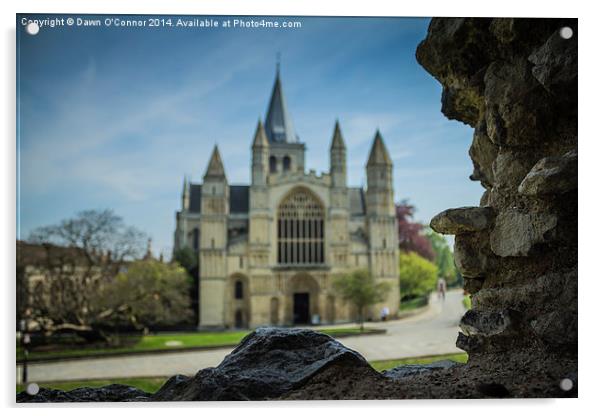 Rochester Cathedral Acrylic by Dawn O'Connor