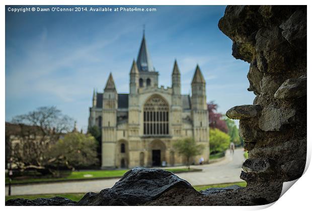 Rochester Cathedral Print by Dawn O'Connor