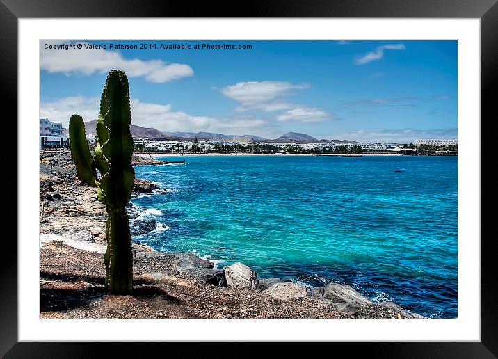 Lanzarote Shore Framed Mounted Print by Valerie Paterson