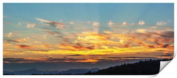 Sunset Over Stirling Print by Jane Hamilton