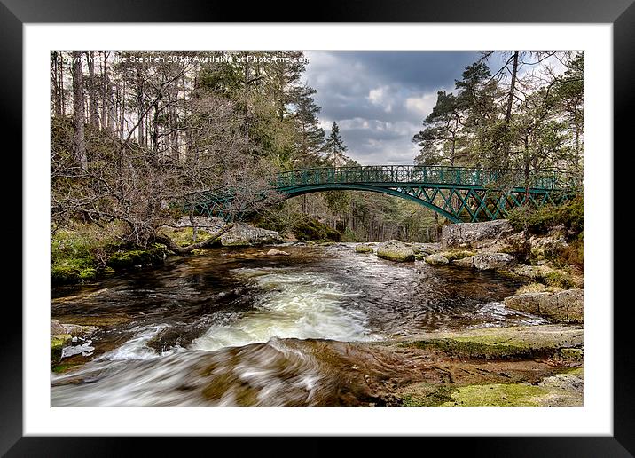 Ballochbuie Bridge Framed Mounted Print by Mike Stephen