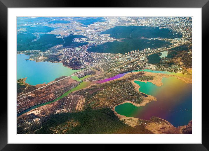 Somewhere over Latvia. Rainbow Earth Framed Mounted Print by Jenny Rainbow