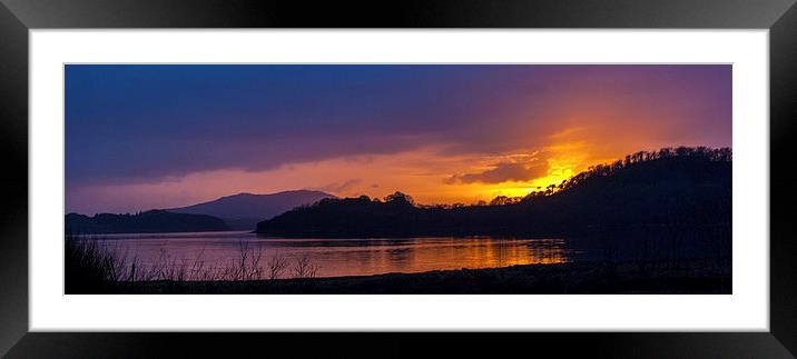 Sunset on Loch Melfort Framed Mounted Print by Jane Hamilton