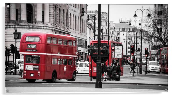 London Bus Acrylic by Keith Thorburn EFIAP/b