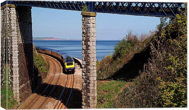 On The Dawlish Teignmouth Line Canvas Print by Peter F Hunt