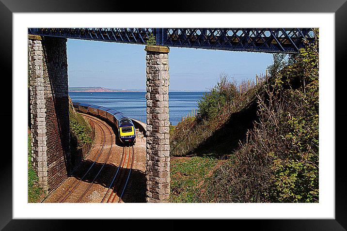 On The Dawlish Teignmouth Line Framed Mounted Print by Peter F Hunt