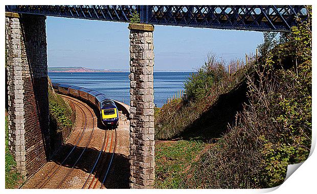 On The Dawlish Teignmouth Line Print by Peter F Hunt