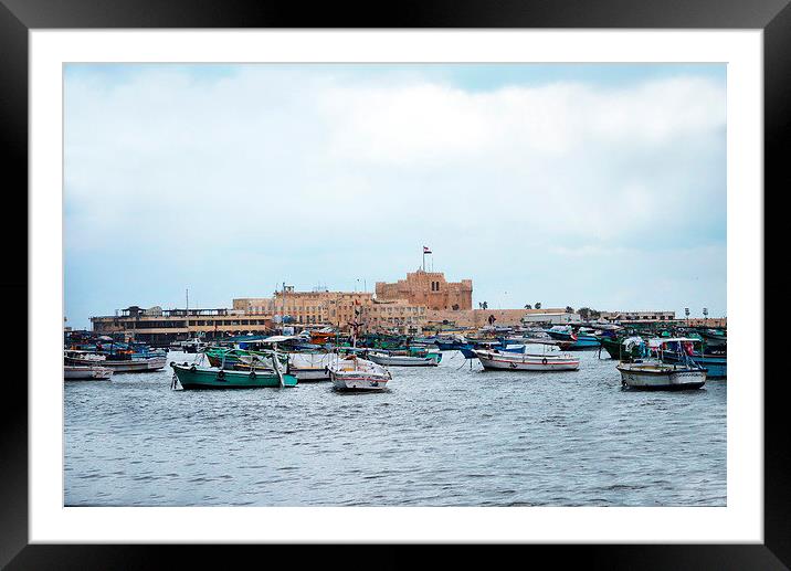 The Citadel of Qaitbay, Alexandria Framed Mounted Print by Jacqueline Burrell