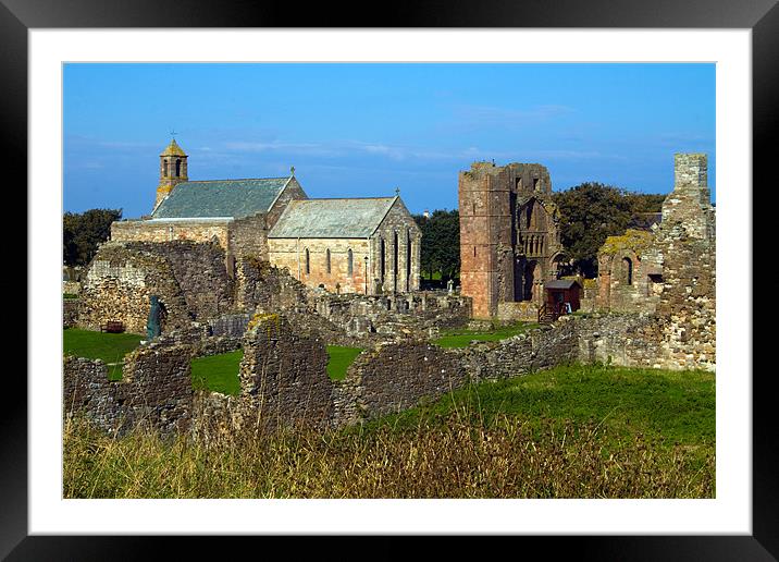 Lindisfarne Priory on the Holy Island Framed Mounted Print by Geoff Pickering