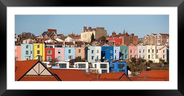 Bristol, England, Cityscape, Houses Framed Mounted Print by Bernd Tschakert