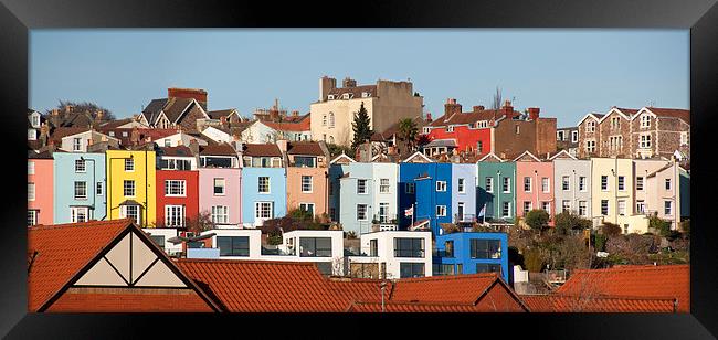 Bristol, England, Cityscape, Houses Framed Print by Bernd Tschakert