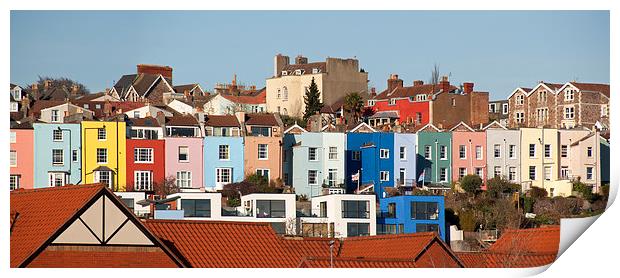 Bristol, England, Cityscape, Houses Print by Bernd Tschakert