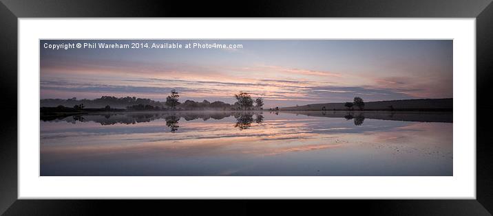 Pond Panorama Framed Mounted Print by Phil Wareham